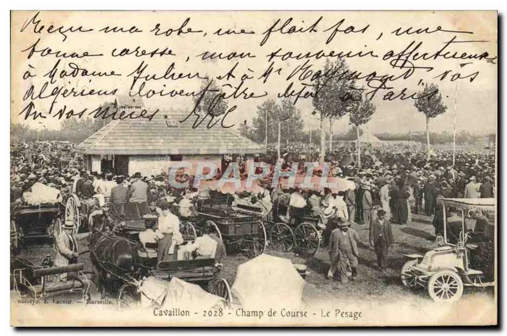 Cavaillon - Rennbahn - Das Wiegen — phototyp. E. Lacamp - Marseille - Vorderseite