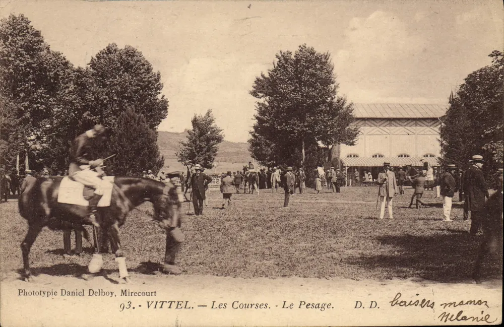 VITTEL — Die Rennen — Das Wiegen — Phototypie Daniel Delbouy, Mirecourt - Vorderseite