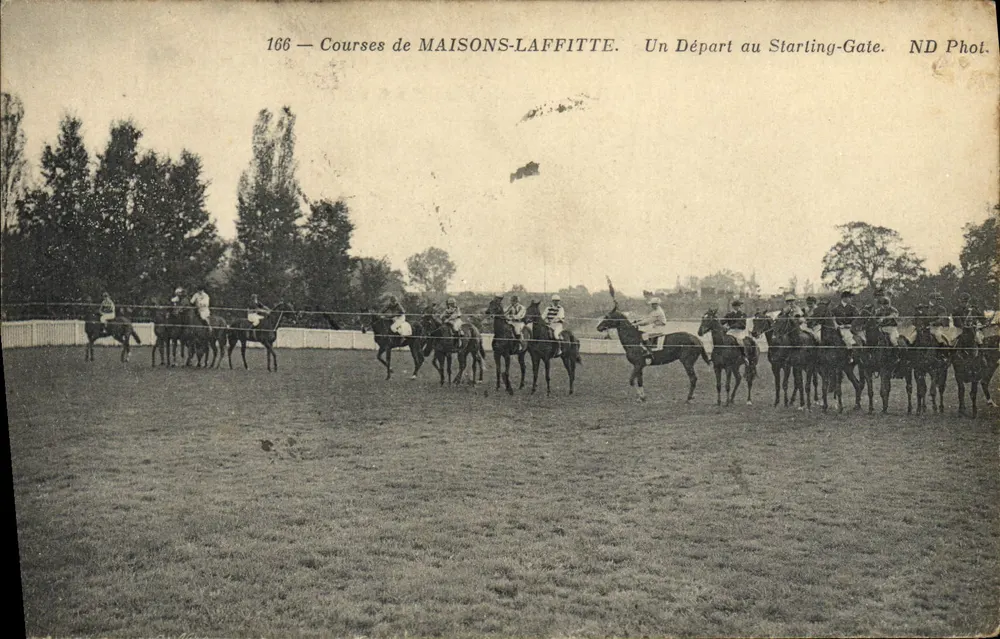 Rennen von MAISONS-LAFFITTE — Start am Startgatter — ND Fotografie, n°166 - Vorderseite