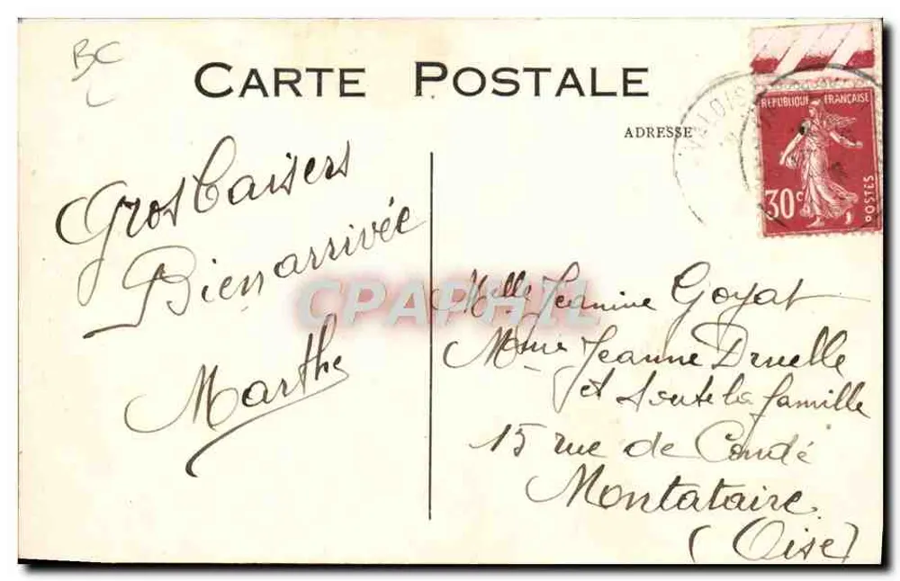 Chantilly — Corridas de cavalo — Boa tarde de Chantilly - Verso