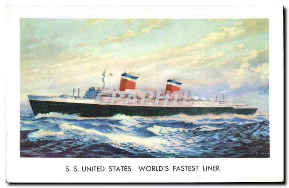S.S. UNITED STATES — WELTSCHNELLSTER LINER — Steelesograph - Vorderseite