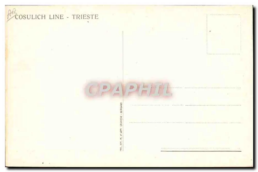 Motorfrachter « Saturnia » — der größte und schnellste der Welt — Cosulich Line - Trieste - Rückseite