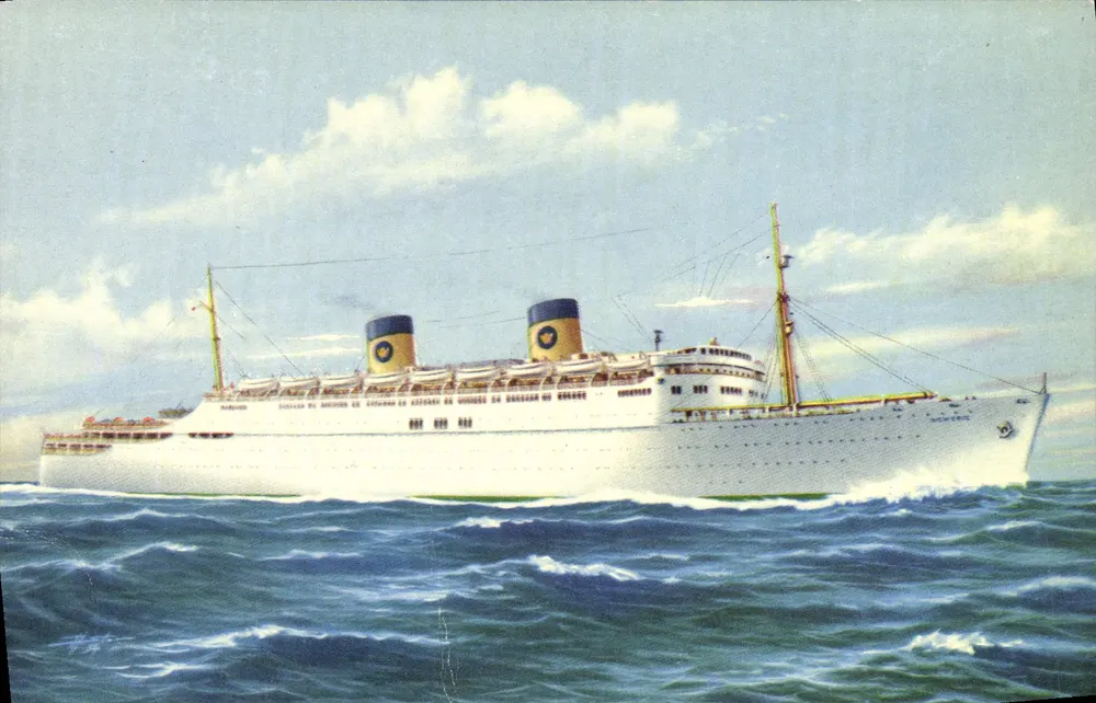 SS Homerica — Costa do Azul — Home Lines, n° 26000 - Frente