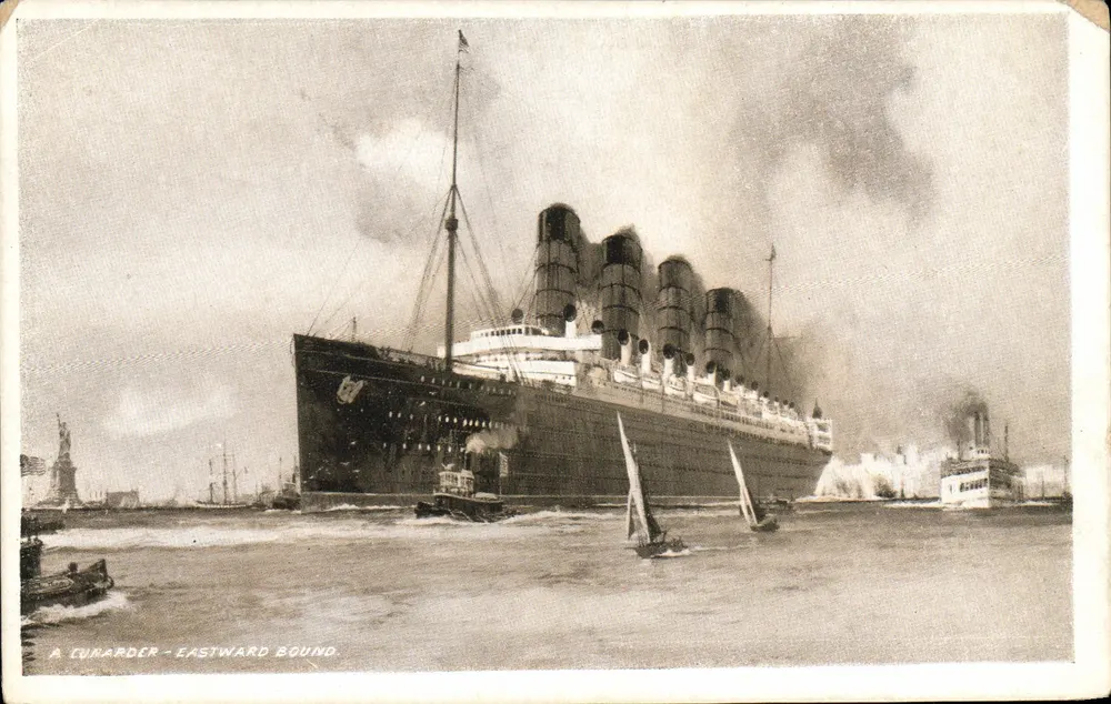 Un navire de la Cunard Line — Eastward Bound — éditeur A. Cunarder - Vorderseite