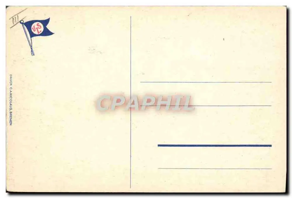 S.S. George Washington — navio governamental americano — United States Lines - Verso