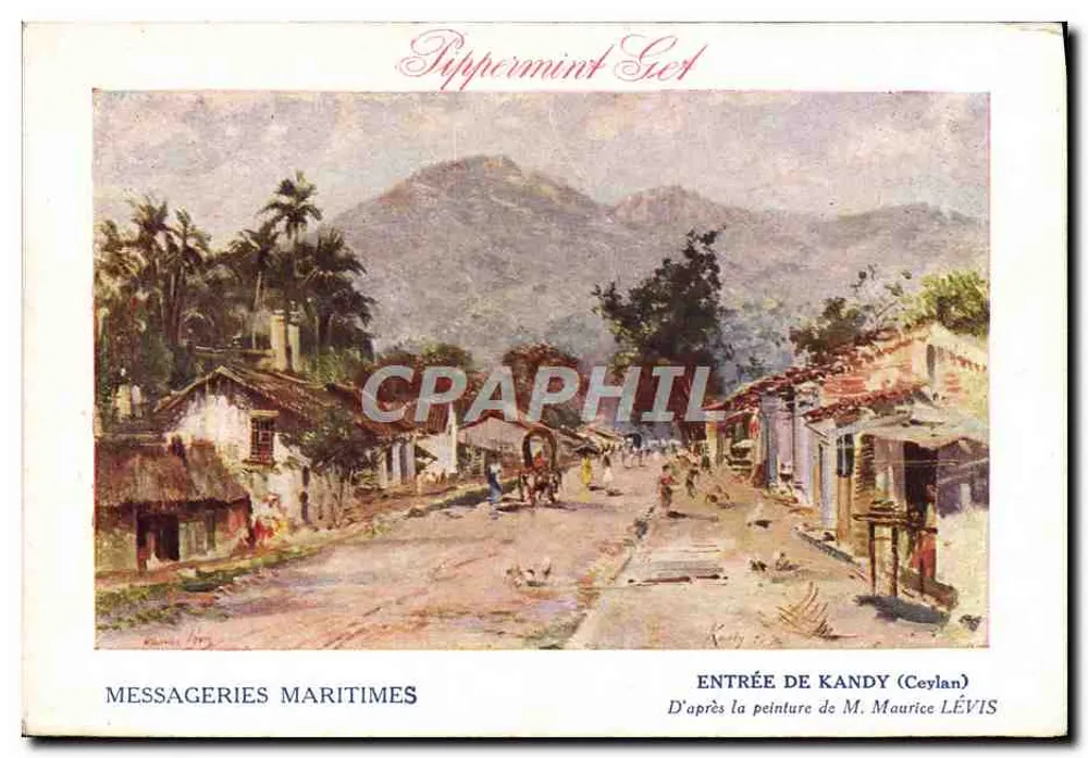 Eingang zu Kandy (Ceylon) — Nach dem Gemälde von Herrn Maurice LÉVIS — Messageries Maritimes - Vorderseite