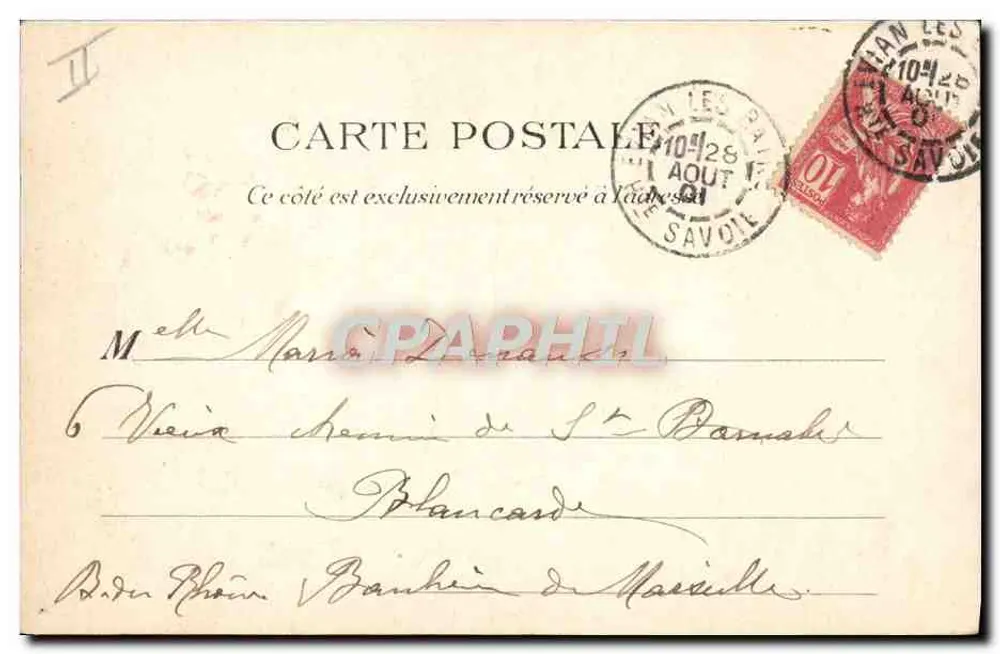 Juran-les-Bains — Fonte Cachat — Ch. A. Besson, diretor - Verso