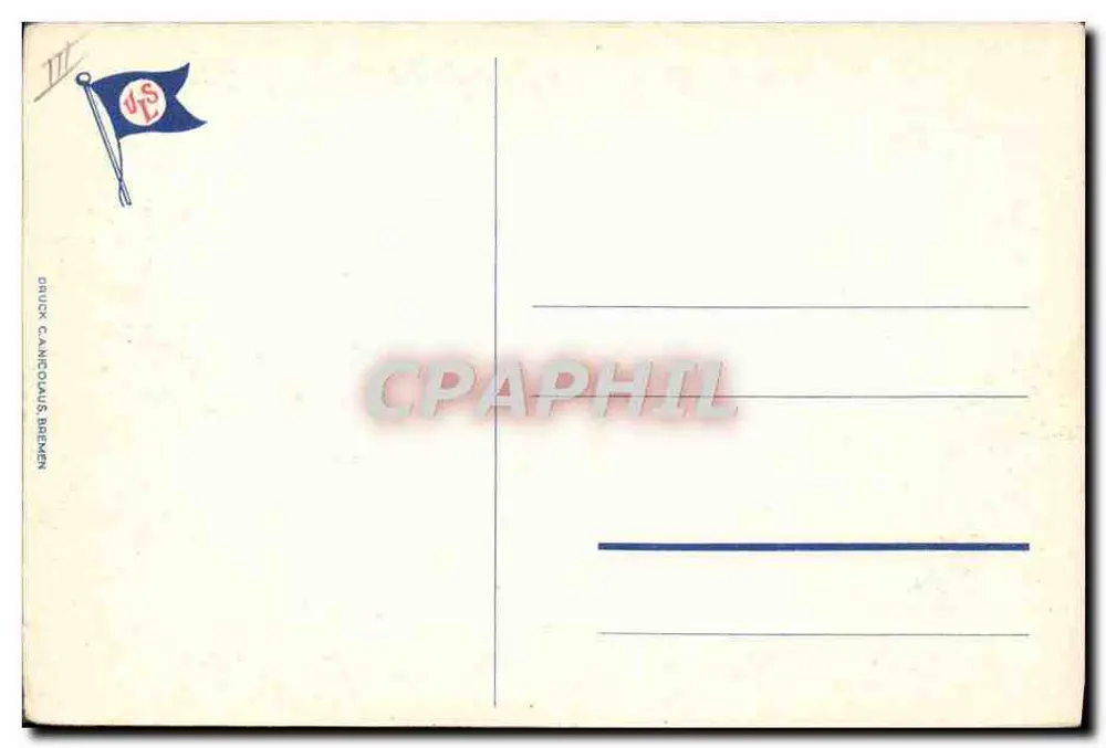 S.S. GEORGE WASHINGTON — navio governamental americano — United States Lines - Verso