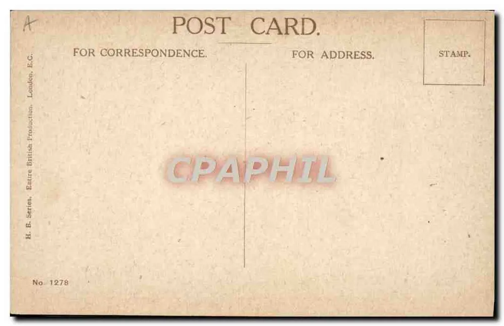 Mulher com garrafa de gin — Natal — Série H.B., Londres, E.C. — Número 1278 - Verso