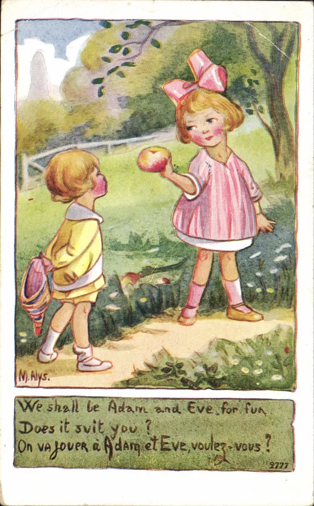 Kinder spielen Adam und Eva — M. Alys, n° 2777 - Vorderseite