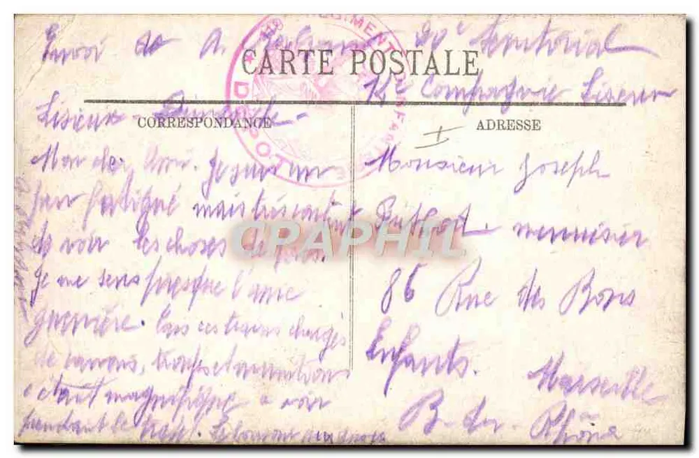 DIE FRANZÖSISCHE ARMEE — Infanterie — Abstieg von einem Hang mit Maschinengewehren — LL. — N° 111 - Rückseite