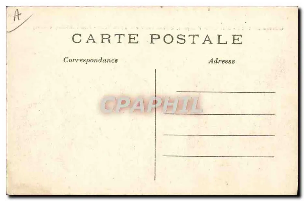 Französische Artillerie, das 75 in Batterie — Krieg 1914 — unbekannter Verleger - Rückseite