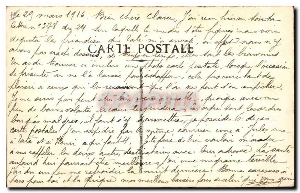 1° aprile 1916 — Difesa dell' nemico? — Edit ETD (No 1) - Verso
