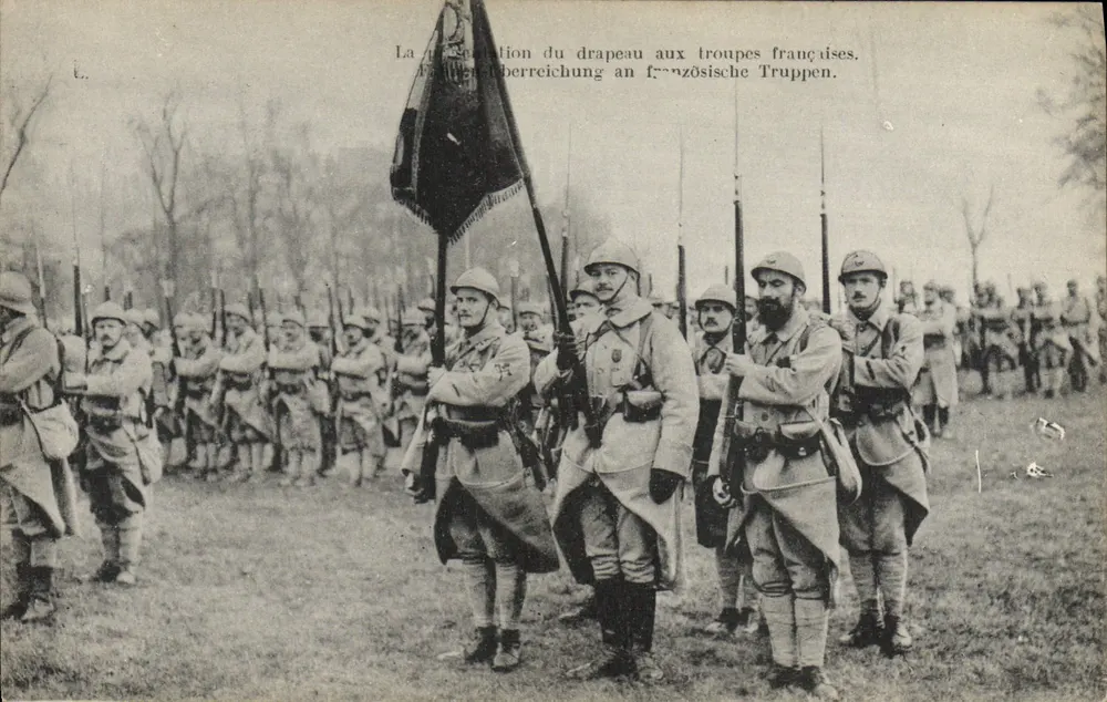 Ehrenflaggenüberreichung an französische Truppen — Nr. A - Vorderseite