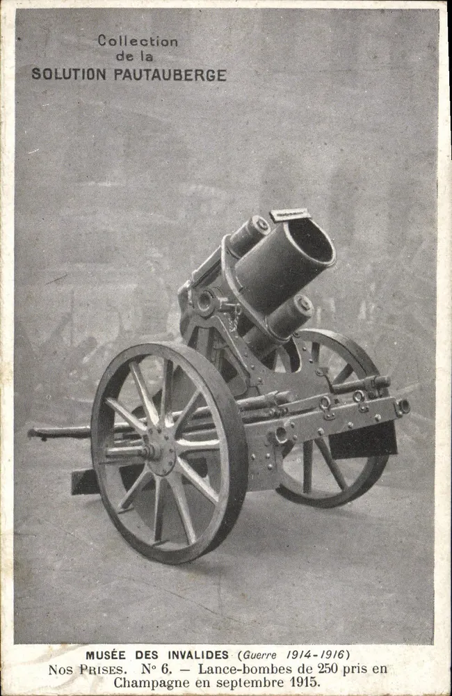 250-Pfund-Howitzer in Champagne im September 1915 erobert — Sammlung der Pautauberger Lösung — Musée des Invalides - Vorderseite