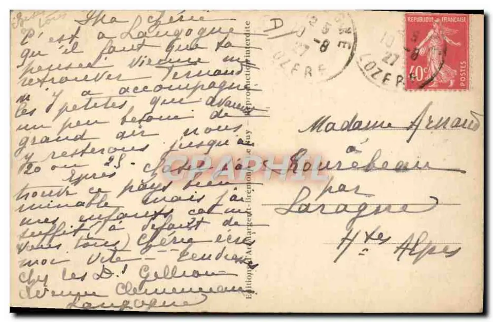 Der Schäfer des Dorfes — Landschaftsszenen — Nr. 865 - Rückseite