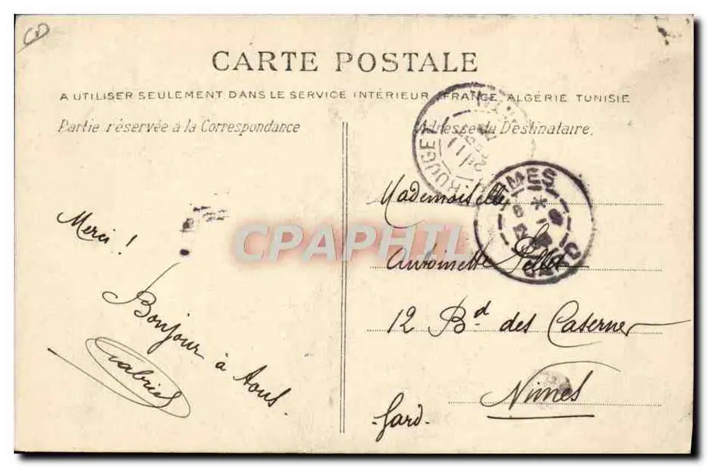 Auvergne — Leute aus unserer Region — In der Schnee — G.P.A. 'Fard' n° 8007 - Rückseite
