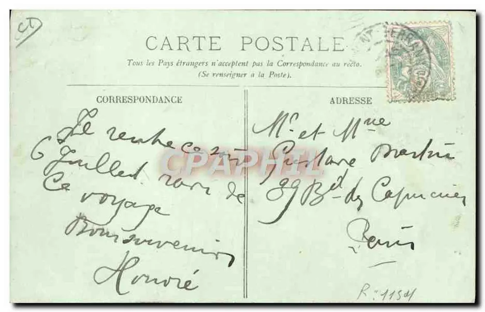 Tipos de Auvergne — O Ginlage das Nozes — LL. — N°7 - Verso