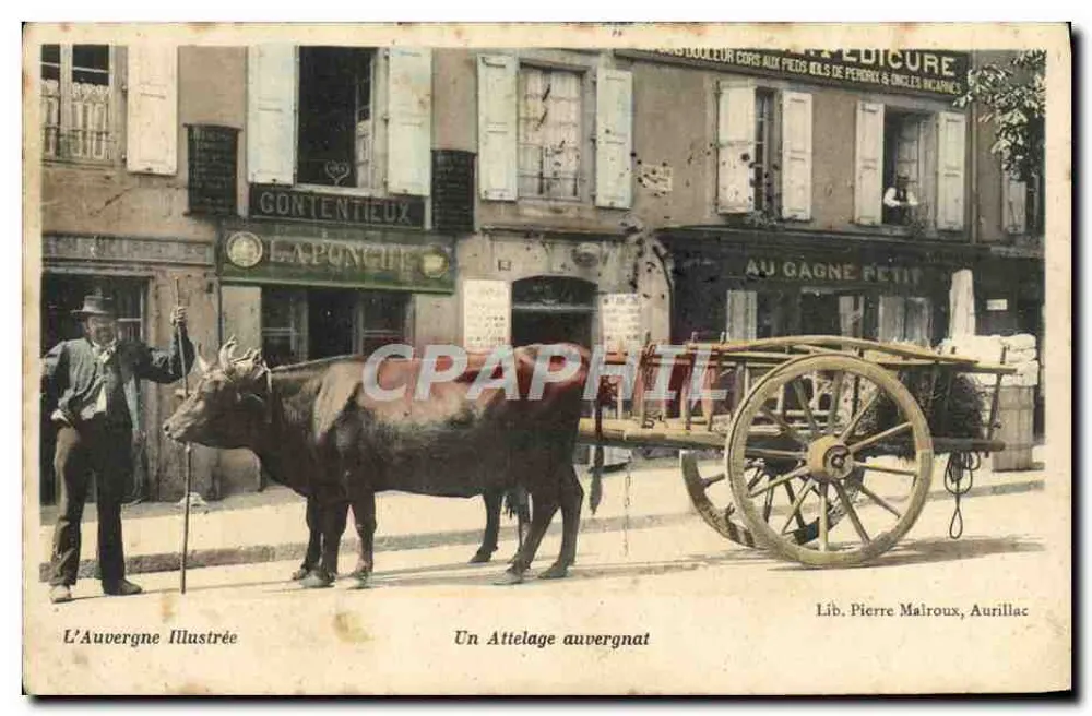 Ein Auvergne-Wagenzug — L'Auvergne Illustrée — Lib. Pierre Malroux, Aurillac - Vorderseite