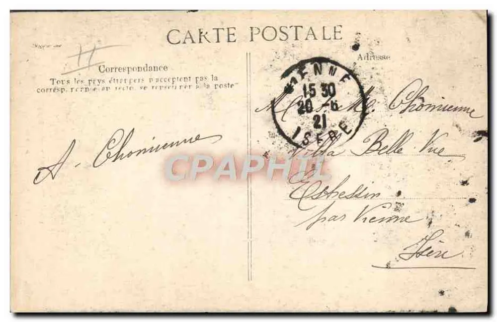 A Auvergne pitoresca — Velho camponês — VD C, n°4474 - Verso