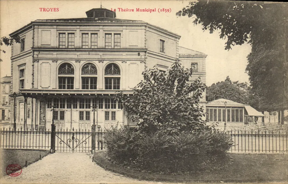 Troyes — O Teatro Municipal (1859) — Editor não identificado - Frente