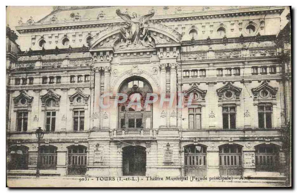 Tours (1.-et-L.) — Teatro Municipal (Fachada principal) — A.x.B. — 9031 - Frente