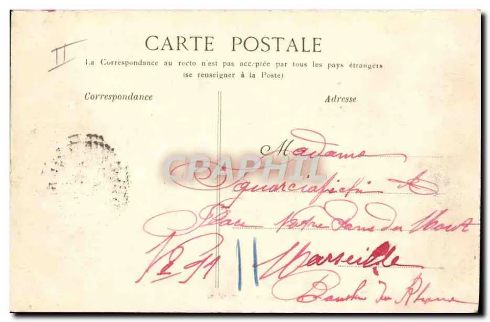 Toulon — Theater Eingang der Künstler — Paget, Papeterie, 24 rue Nationale - Rückseite