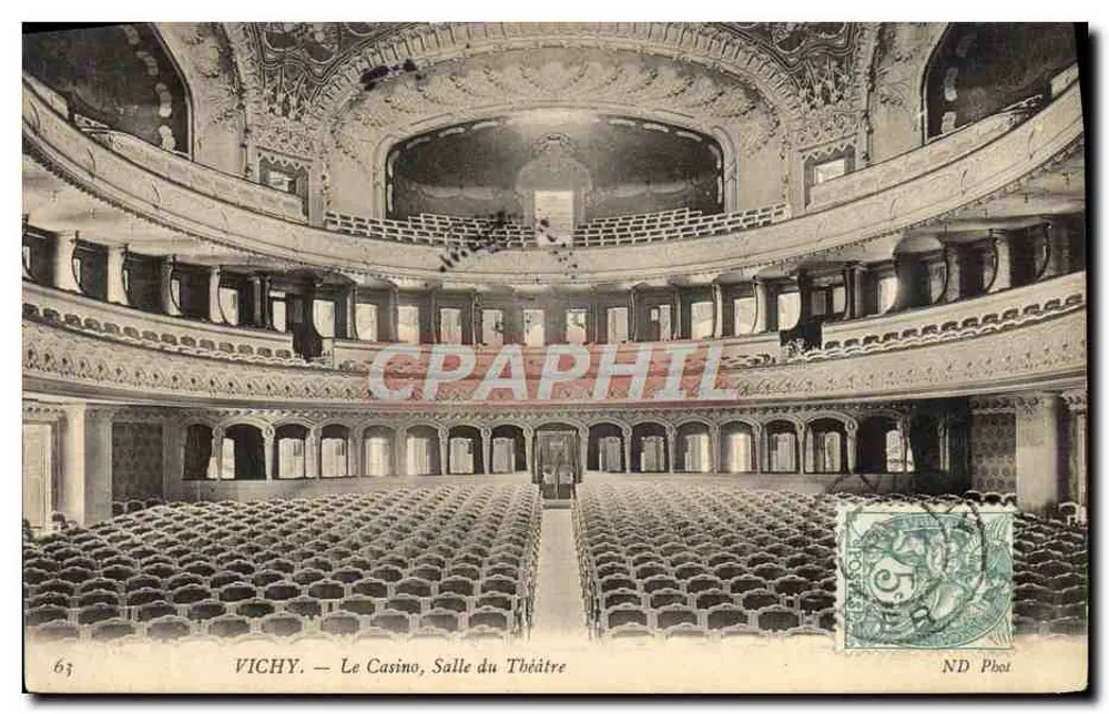 Vichy — Das Casino, Saal des Theaters — ND Phot - Vorderseite