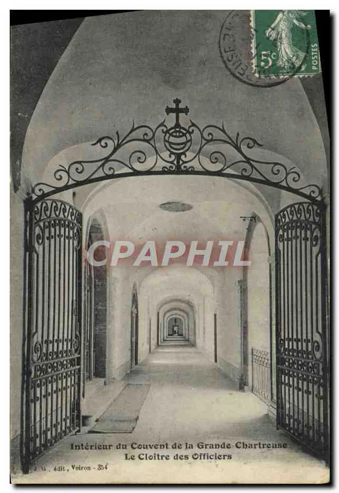 Innenraum des Klosters der Grande-Chartreuse — Der Cloister der Offiziere — Verlag J. V. Voiron - 354 - Vorderseite