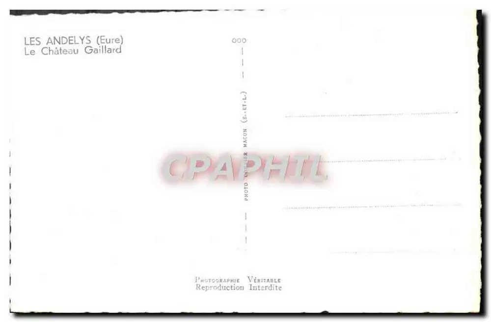 Les Andelys (Eure) — O Castelo Gaillard — Foto G. Et-L. Macon - Verso