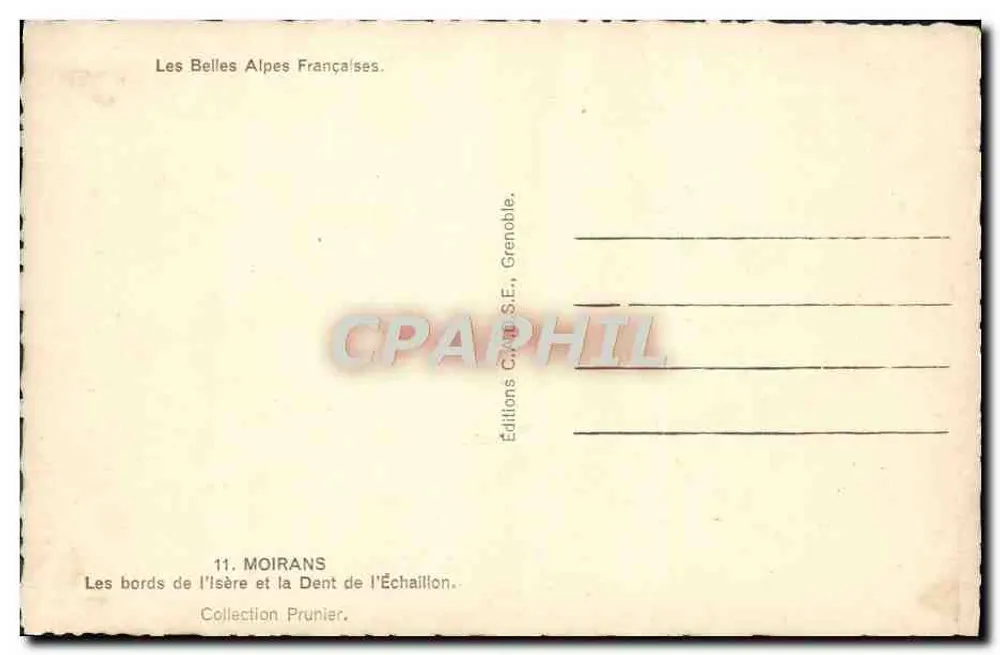 I bordi dell'Isère e la Dent de l'Échaillon — Moirans — Edizioni C.A.M. S.E., Grenoble - Verso