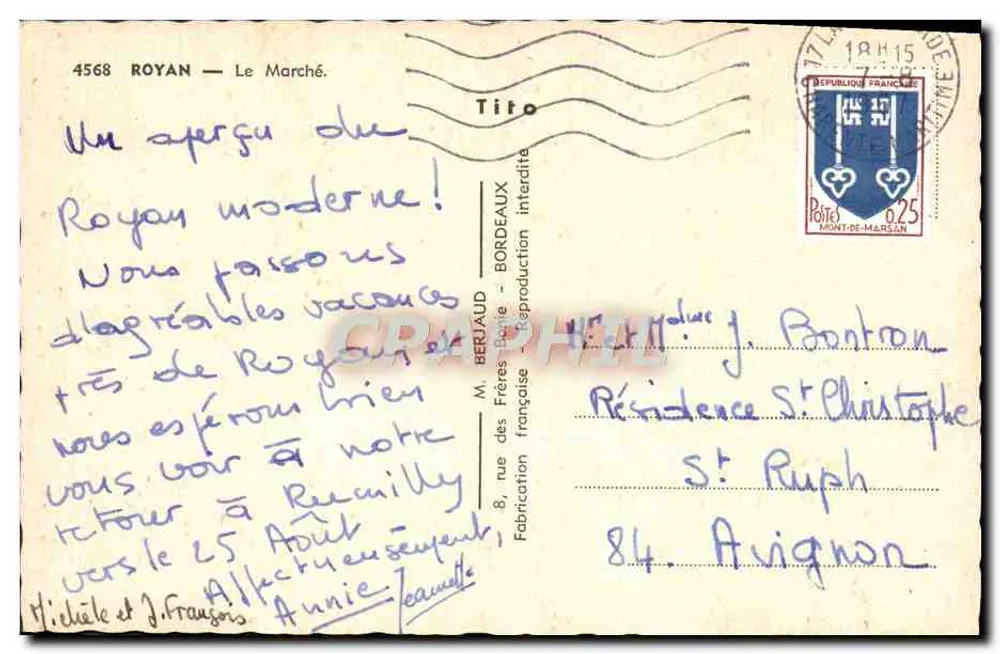 Royan — O Mercado — Tito - Verso