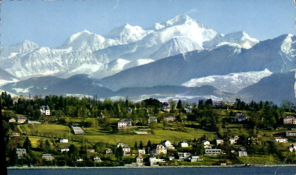 Genf — Der Mont Blanc (4810 m.) und der Coteau de Cologny — Éditions Jaeger Genève, Nr. 583 - Vorderseite