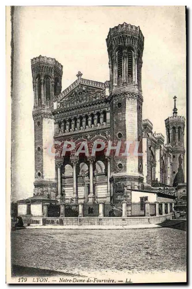 LYON. — Basílica de Nossa Senhora de Fourvière — editor LEVY FILS & CIE, PARIS — n° 179 - Frente