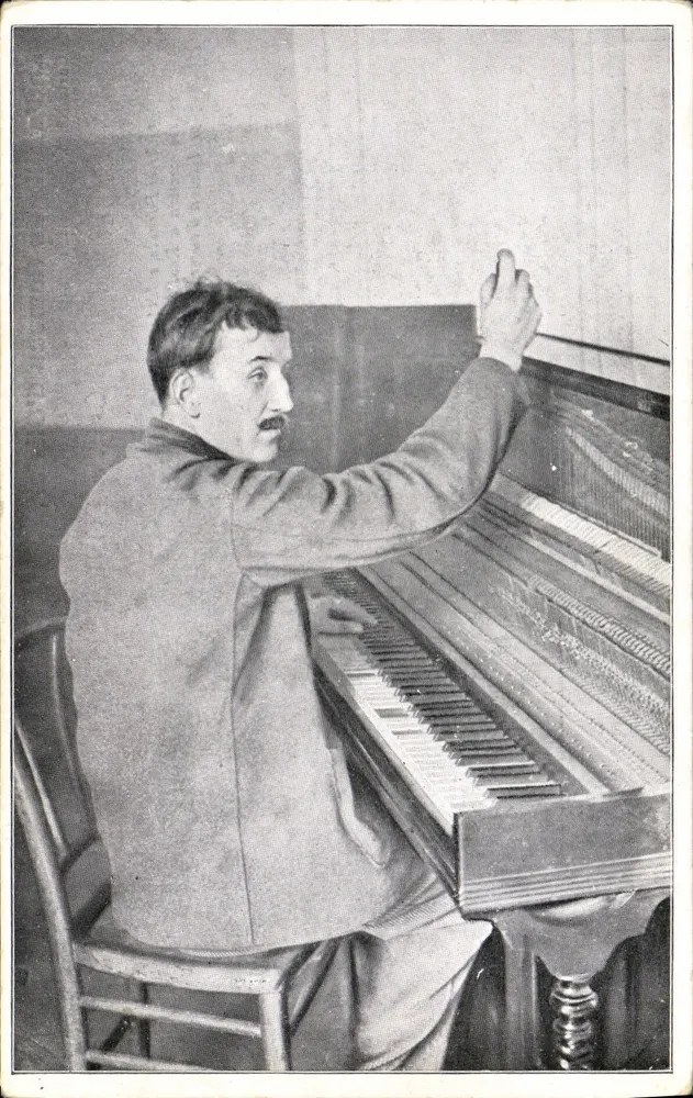 Gabriel Paradis — blinder Soldat in der Rehabilitation in Reuilly — La Famille du Rameau d'Olivier, Karte Nr. 45 - Vorderseite