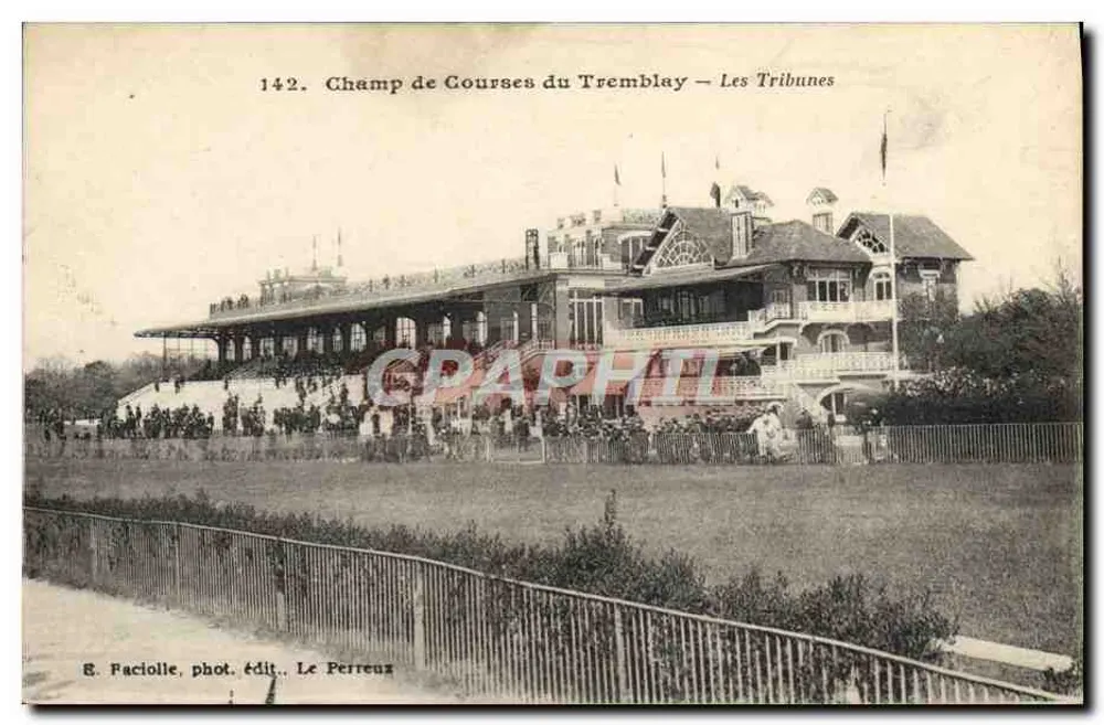 Tremblay-Rennplatz — Die Tribünen — E. Faciollé, photo edit. Le Perreux - Vorderseite