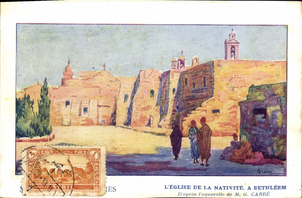 Die Kirche Der Geburt, In Bethlehem — Nach der Aquarell von M. G. CARRÉ — Verlag: N. et P. Frères, Paris - Vorderseite