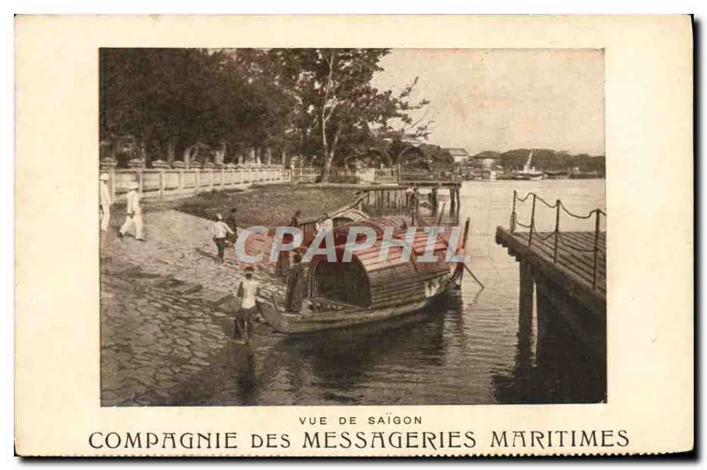 Ansicht von Saigon — Compagnie des Messageries Maritimes — Verlag Devambez, Grav. - Vorderseite