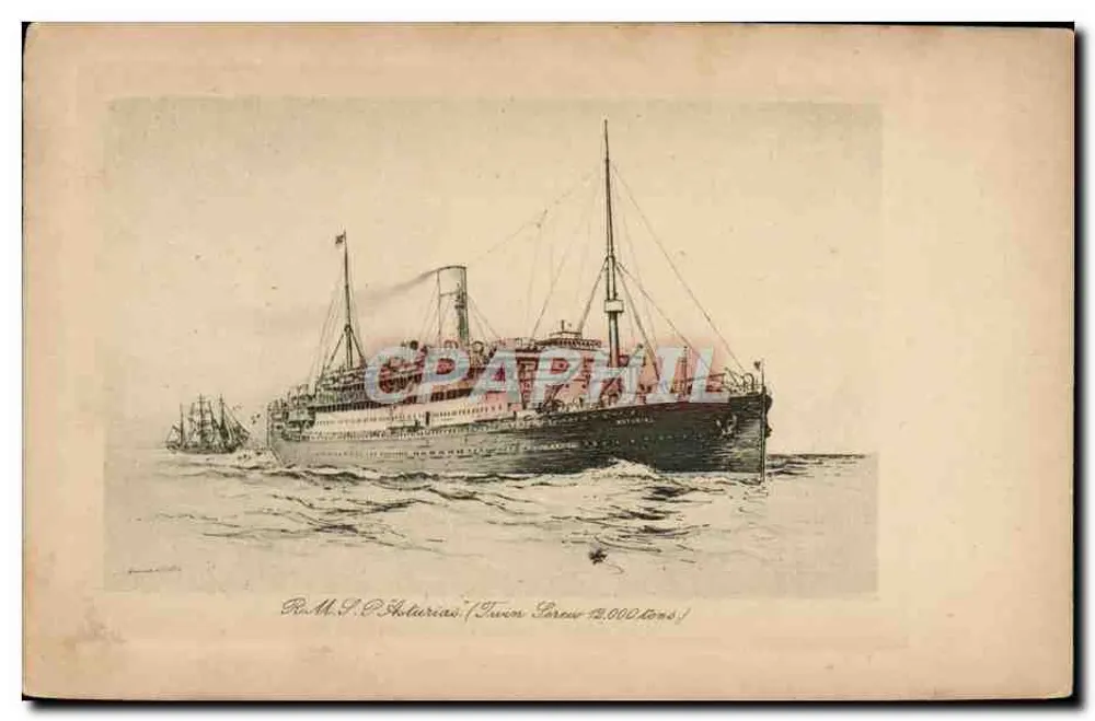 R.M.S. Alerias — Nave a vapore da 2000 tonnellate — Royal Mail Steam Packet Company - Recto