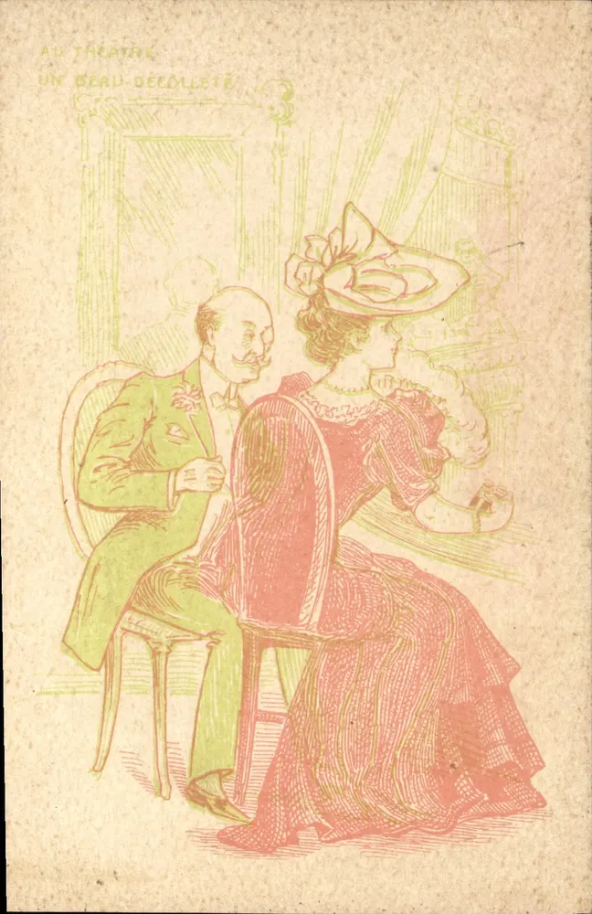 Im Theater — Ein Schönheitsdécolleté — Paris - Vorderseite