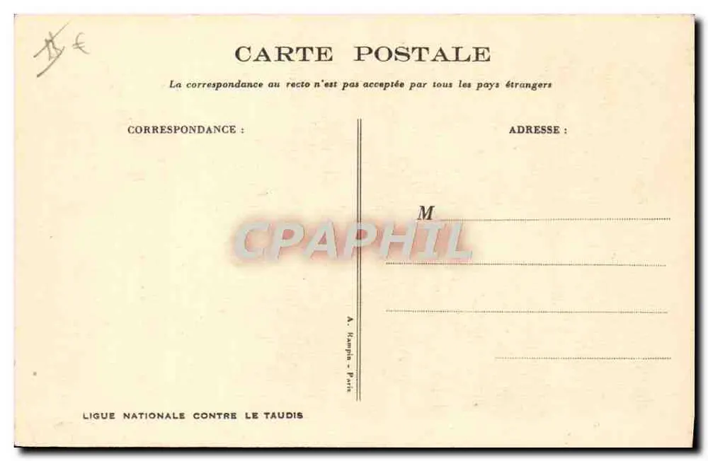 Enfants près d'un chariot à ordures — scène de rue — éditeur Ligue Nationale Contre le Taudis - Rückseite
