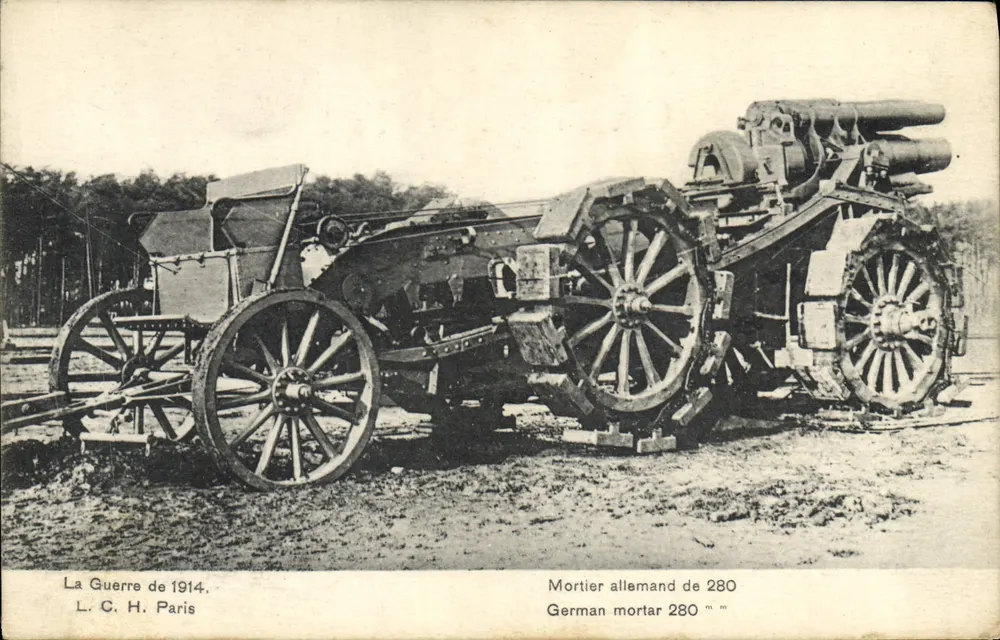 Deutscher 280-mm-Mörser — Krieg 1914 — L. C. H. Paris - Vorderseite