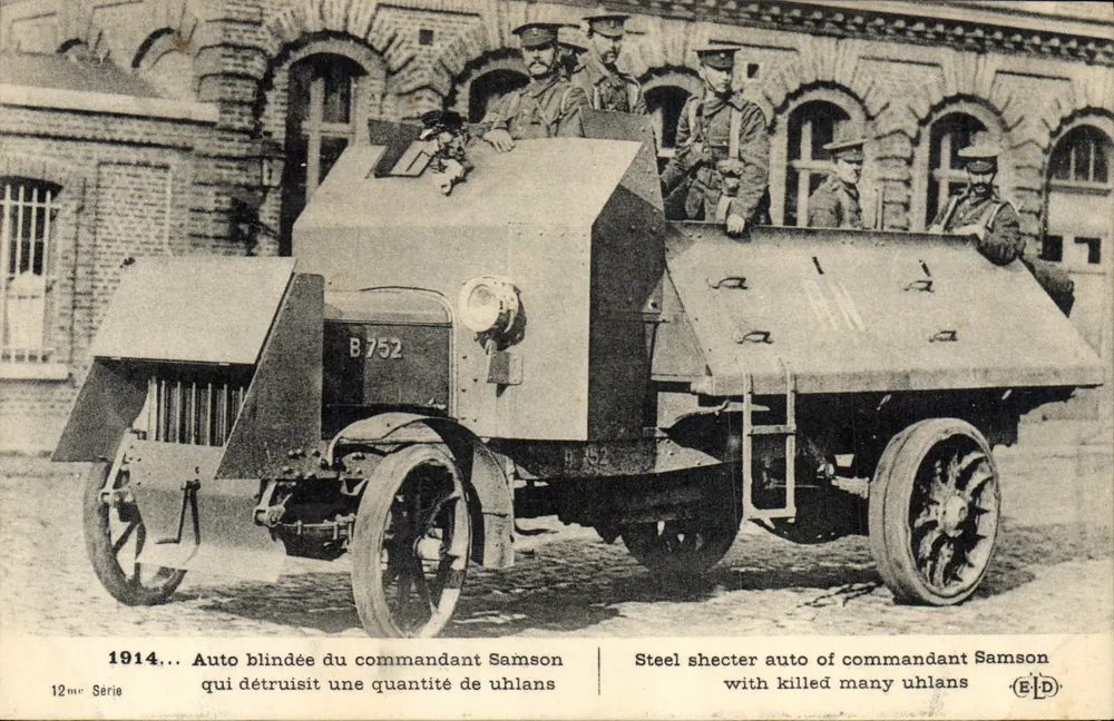 Automóvel blindado do comandante Samson — 1914 — 12ª Série — G. La Doleÿ, Paris - Frente