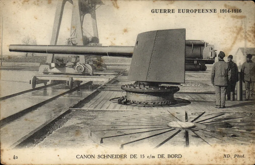 15 cm Kaliber Küstenkanone — Europäischer Krieg 1914-1916 — ND. Phot. - Vorderseite