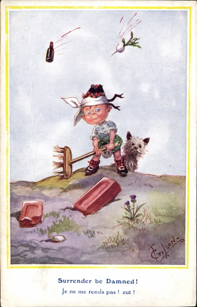 Kind mit Hund — humoristische Karikatur — Ludgate British Post Card, Serie III, Nr. 772 - Vorderseite