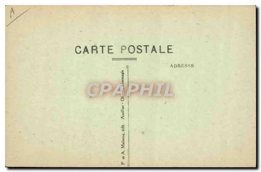 Tipos da Auvergne — 1358 Um Projeto de Casamento — A. Malroux, editor - Verso