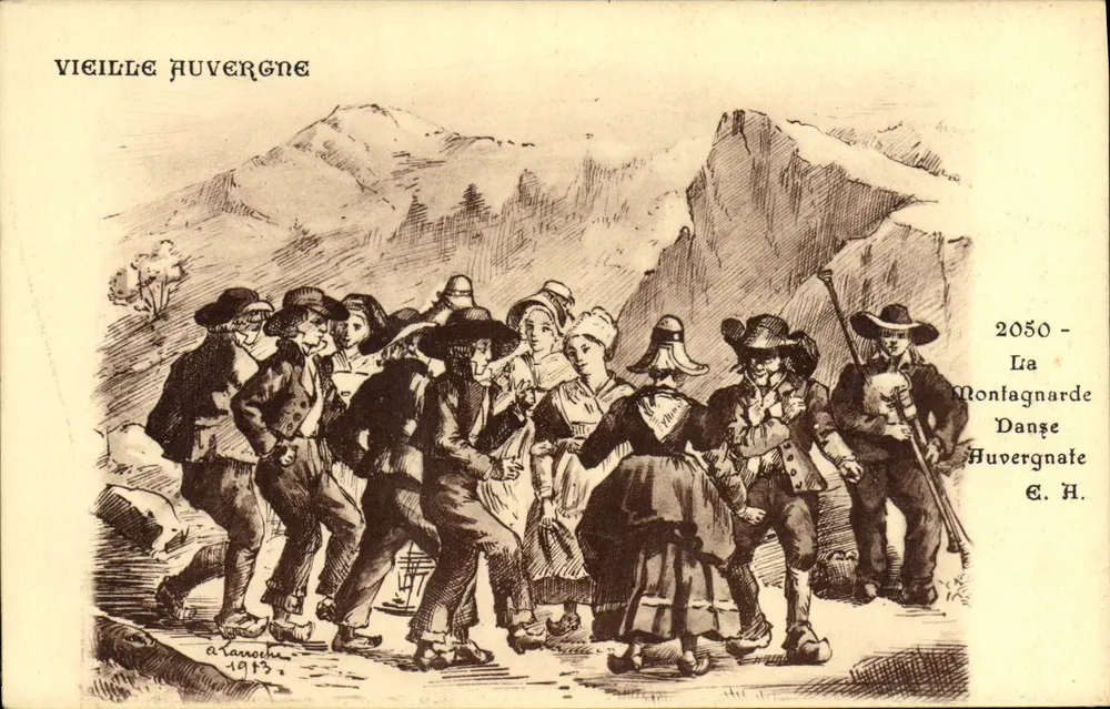La Monlagnarde Danse Huvergnate — Oude Auvergne — Uitgever C. H., n° 2050 - Voorkant