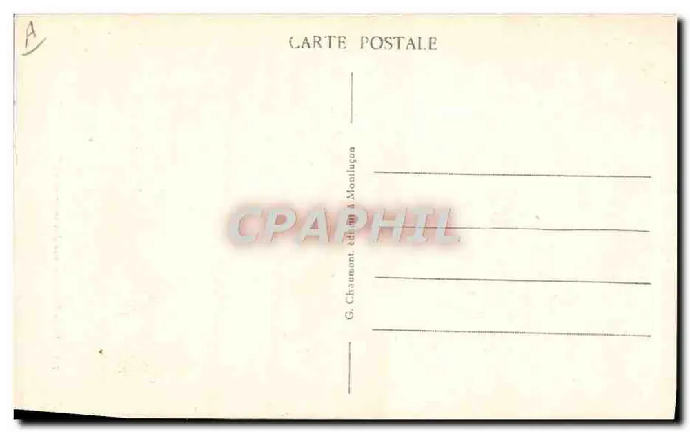 Jovem Bourbonnaise nas proximidades de Montluçon — n°248 — G. Chaumont editor em Montluçon - Verso