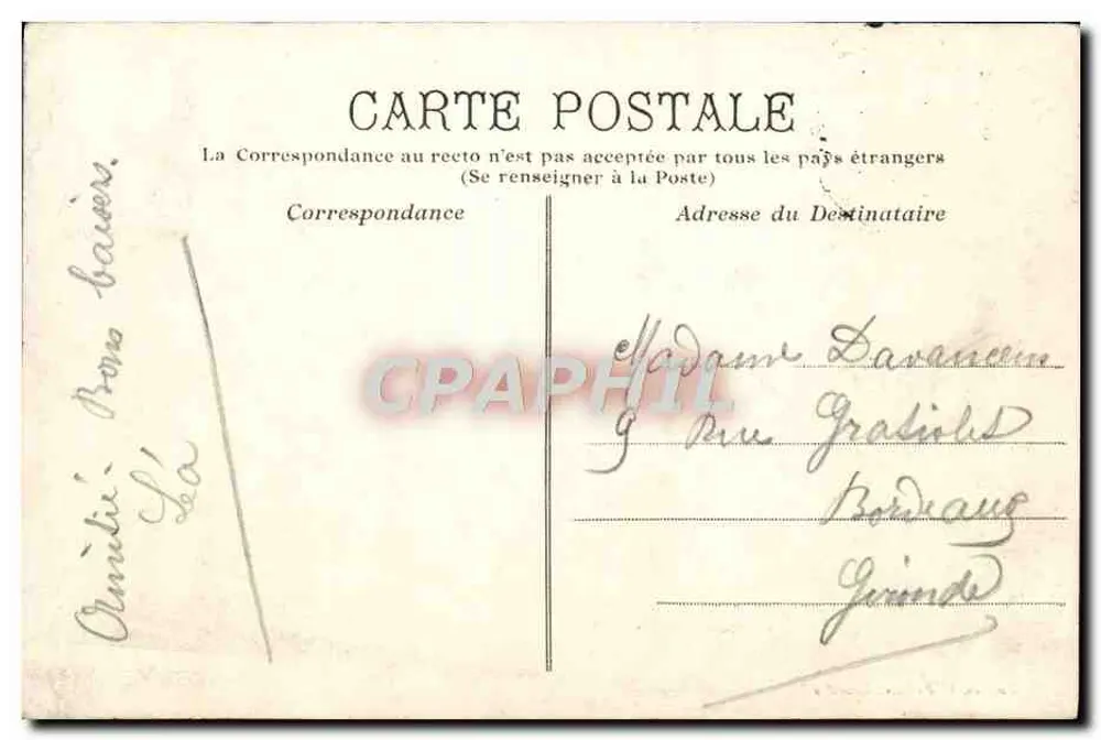 Lourdes — Calvário Bretão — Edição L. France, Lourdes - Verso