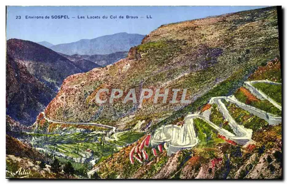 Ao redor de Sospel — Os Curvas do Col de Braus — LL - Frente